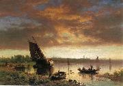Albert Bierstadt Harbor_Scene USA oil painting artist